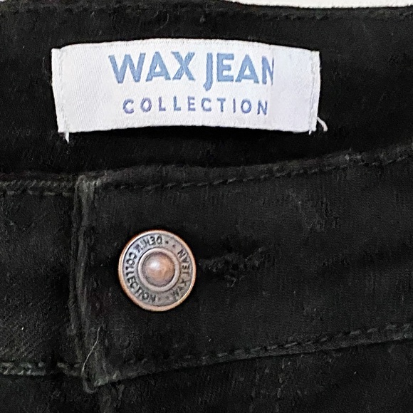 🆕 WAX JEANS - Black Distressed Straight Leg - Picture 5 of 7
